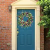 Christmas Decorations Spring Colorful Wreath Floral Wreaths 35cm 40cm Wildflower Garland Door For Front Outside Wall Window 220909