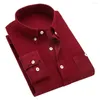 Men's Casual Shirts Turn Down Collar Buttons Slim Business Shirt Men Vintage Corduroy Plus Size