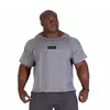 Herr t-skjortor svart gym t-shirt herrar som k￶r sport kort ￤rm bomullstopp toppar sommar manlig fitness tr￤ning crossfit varum￤rke kl￤der