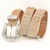 Neue Mode Luxus Strap Diamant Gürtel Western Kristall Nieten Gürtel Cowgirl Cowboy Strass Gürtel für Frauen und Männer