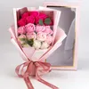 Dekoracyjne kwiaty róże pachnące mydło sztuczny kwiat kwiatowy bukiet walentynkowy prezent Mother's Christmas Birthday Wedding