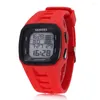 손목 시계 패션 스포츠 디지털 시계 실리콘 밴드 LCD 전자 운동 손목 방수 캐주얼 단순성 야외