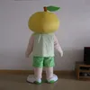 Kostiumy Mascot Lemon Boy Animowany motyw cytrynowo owoc Man Cospaly Cartoon Mascot Postacie Halloween karnawałowy kostium 273T