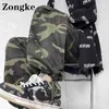 Herrbyxor zongke kamouflage lastbyxor män kläder streetwear mens last byxor camo japanska modebyxor män 3xl 2022 nyanlända t220909