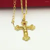 Pendentif Colliers Pendentif Colliers Jésus Crucifix Chaîne Or Jaune Rempli Femmes Hommes Croix Collier Cadeau