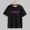 Damen T-Shirts Y2K Übergroße T-Shirts Neuheit Brief Grunge Grafik T-Shirts Frauen Sommer Tropfen Schulter Longline Femme