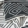 Decken Schwarz Weiß Grau Gestrickte Decke Sommer Doppelseitigem Stich Sofa Überwurf Abdeckung Tagesdecke Casual Einzel Paar Schal