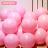 Décoration de fête 100pcs 10 pouces macaron pastel pastel en latex Ballon Candy-couleurs épaisses de ballons pour décoration