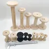 Sewing Notions Primary Color Wooden Bobbins Spools Reels Organizer For Ribbons Twine Wood Crafts Tools Thread Wire 14 Specifications1