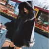 Women's Wool Women's & Blends Winter Imitation Fur Long Woolen Coat Casual Women Bat Sleeve Hooded Loose Female Warm Shawl Cape