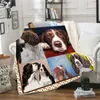 Blankets Various Dogs Printed Throw Cows Pigs Sheep Dog Pets Priting Blanket Bedding Warm Cover Children Kids Students Gifts