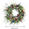 Weihnachtsdekorationen Frühling farbenfrohe Kranzblumen und Sommergrünblätter Blumen 14in 16in Vordertür 220909