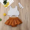 Kledingsets 0-24M Leuke peuter baby babyjongens meisjes kleding zomer luipaard afdrukken mouwloze vesttoppen shorts 2pcs outfit