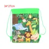 Storage Bags Jungle Animal Theme Drawstring Gifts Bag Baby Shower Decoration Backpack For