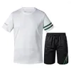 Men's Tracksuits Men Sport Suits Summer Outfits Two Piece Set Male T-shirt Shorts Training Track Leisure Fitness Joggers