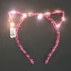 Acessórios para cabelos brilhantes e orelha de orelha led luz flash luzes de cabeça presente cosplay aniversário neon festas de casamento halloween natal 220909