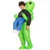 Особые случаи Bazzery Green Alien Costume Computable Cosplay Funny Suit Fare Fangy Dress Halloween для взрослых детей 220909