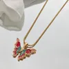 Olje droppfjärilhalsband Pandent Rainbow Fairy's Fantasy Wonderland Collarbone Chain Ins Symphony Princess Halsband Fashion Jewelry