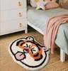 Tapis mignon tigre tapis chambre tapis de sol décor à la maison imitation cachemire chaud dessin animé tapis de chevet pour enfants adultes porte entrée couverture