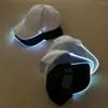 Berety świecące lekkie LED Baseball Hat Hats Hats Cap Men Outdoor Runcling Ribling Visors