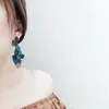 Neueste Mode -Ohrringe Hochzeitsfeier Accessoires Designer Schmuck 3D kontrastierende geometrische Strass -Langstil -Geschenke f￼r Frauen