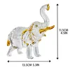 Decorative Figurines H&D Handmade Crystal Thai Elephant Statue With Trunk Up Figurine Home Decor Table Centerpiece Glass Art Animals