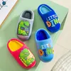 Slipper Winter Fuzzy Slippers Cartoon Dinosaur Dinosaur quente grossa Flipers peludos meninos meninos crianças casa sapatos internos NONSLIP CRIANÇAS MIAOYOTONG 220909