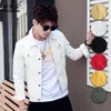 Jackets masculinos Multi-Color Stretch Cotton Jacket Skinny Jacket Slim Classic Retro Retro Lappel Casual Jeans