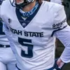 Utah State Aggies College Football Jerseys Logan Bonner Calvin Tyler Jr. Robert Briggs Brian Cobbs Justin McGriff Kyle Van Leeuwen MJ Tafisi Ajani Carter Vaughn 4XL