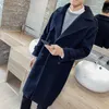 Herren Wollmischungen Mode Winterjacke Männer Klassische Mode Trenchcoats Schwarz Karamell Armeegrün Männer Langer Trench Slim Fit Mantel Männer Mäntel 220909