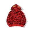 Designer Men Hoodie Sweatshirts Shark Mouth Jacket Woman Embroidery Teenager Jumpers Sweatshirt Hoodies Zip Up Winter Japan Size S-3XL Hip