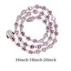 Chains Tennis Chain Necklace Hip Hop Jewelry Cluster Zircon Cut Faux Diamond Jumbo Shiny Square Sparkling For Women Men