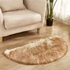 Carpets Semicircular Soft Artificial Sheepskin Rug Chair Cover Bedroom Mat Wool Warm Hairy Carpet Seat Textil Fur Area Rugs