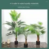 装飾的な花人工緑の植物arecaパームボンサイ屋内大きな帝国の帝国のヒマワリ床スタンドデコレーション模倣