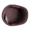 Bérets Casquette à Rabat en Feutre de Laine Marron Foncé Gatsby Cabbien Ascot Ivy