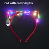 Accessoires pour cheveux Femmes Fille LED Clignotant Oreilles de Chat Hoop Glowing String Lights Bandeau Fête De Mariage Anniversaire Cosplay Halloween Noël 220909