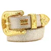 New Fashion Rhinestone Belt Unisex Inlaid Hip Hop Punk Style All Match Cross Border Jeans Belt