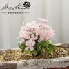 Fiori decorativi Fiore di simulazione Ortensia Bonsai a breve termine Ramo corto Cinque piante artificiali di broccato