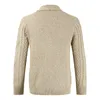 Men S tröjor Gilet Cardigan Warm Winter Shawl Neck -knapp Frontkabel stickad kappajacka Jersey Hombre 220909