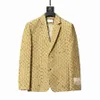 23 Дизайнерский модный мужчина костюм пиджаки куртки для мужчин стилиста вышивая писем с длинным рукавом повседневная вечеринка свадьба