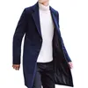 Herren-Wollmischungen, Herbst-Winter-Mode-Boutique, einfarbig, lässig, Business, langer Woll-Trenchcoat für Herren / graue lange Wolljacke für Männer 220909