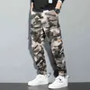 Męskie spodnie Czarne spodnie ładunkowe Mężczyźni Y2K Streetwear Casual Pants Green Plus Size Cotton Multi Camuflage Street Wear Style Korean Fashion T220909