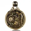 H￤nge halsband handgjorda m￤ssing riddare ritning sv￤rd helig gral mekanism vandrare mynt vintage halsband nyckelring m￤n trendiga smycken