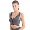 Yoga Outfit Front Zipper Sports Women's Bra Underwear Running Fitness Seamless Brassiere Shockproof Breathable Without Underwire