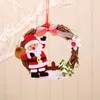 Decoratieve bloemen Kerstmis houten ratan krans kunstmatige slinger kerstmas deur hanger ornamenten boomdecoraties voor huis navidad 2022