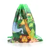 Storage Bags Jungle Animal Theme Drawstring Gifts Bag Baby Shower Decoration Backpack For