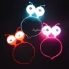 Acessórios para cabelos 12pc Mulheres meninas luzes de cabelo Banda LED Bunny Farda de cabeça brilho de neon Party Toy Cosplay Birthday Wedding Halloween Christmas 220909