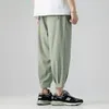 Pantaloni da uomo uomini casual estate joggers cotone color tocco solido harajuku harem nove tasche streetwear Pantalon 2022 W2072