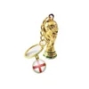 2022 Coupe du monde Qatar Keychains Bulk Top 32 Football Souvenirs Alloy Hercules Cup National Flag Chain Chain Sac ￠ dos Accessoires Special Gifts Speak