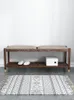 Clothing Storage All Solid Wood Shoe Changing Stool Light Luxury Rack Entrance Porch Modern Minimalist Japanese Walnut Color Nordic